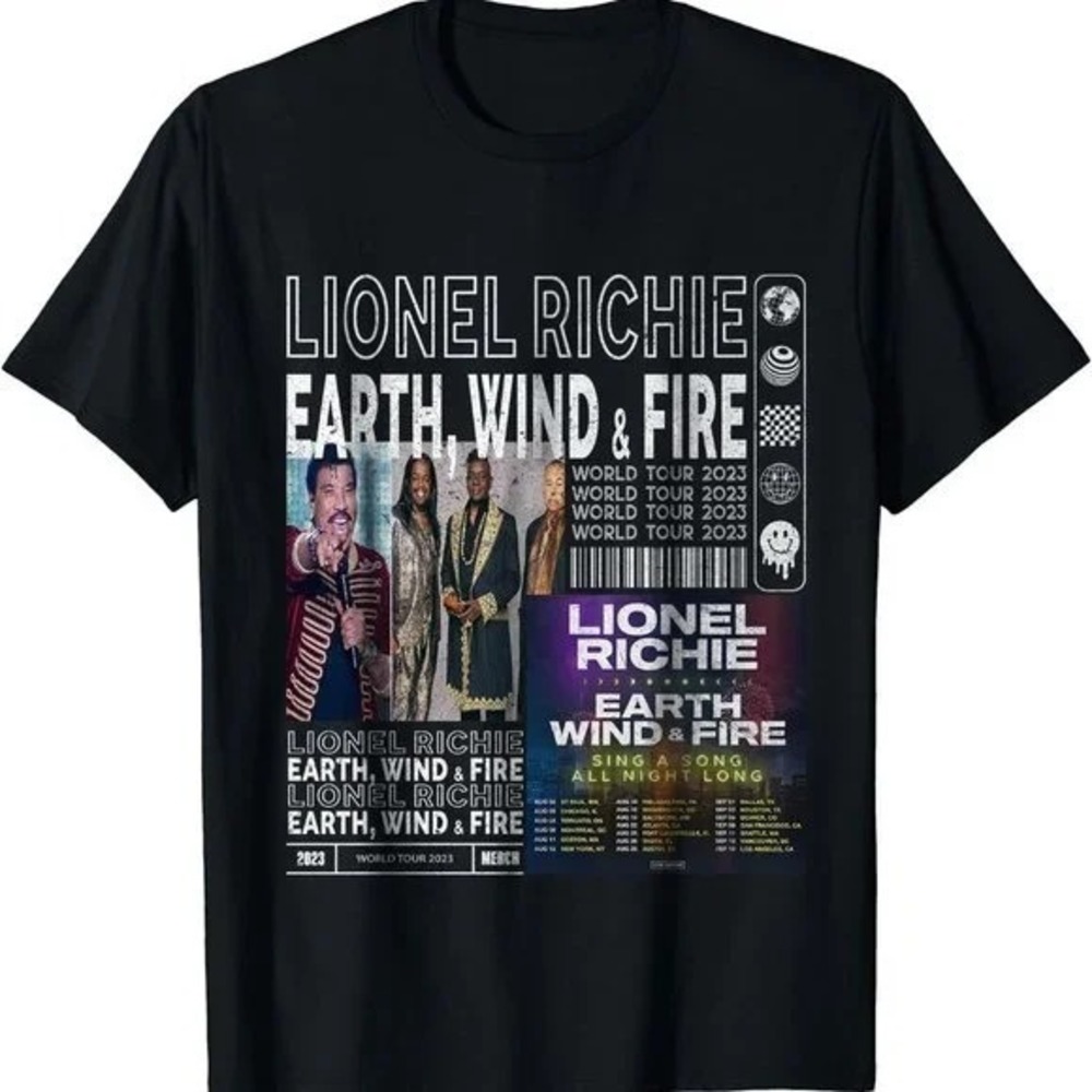 Lionel T Shirt, Richie Tour T-shirt, Earth Wind Fire Shirt Lionel Singer Fan Tee